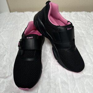 Propet Stability Shoes Women 10.5 D Black Pink X Strap Active Orthopedic Walk